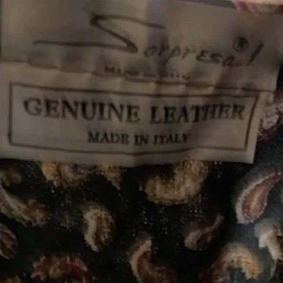 Sorpresa Vintage Octagon Crocodile Canteen Crossbody Bag/ Brown Leather Brass - Picture 5 of 5